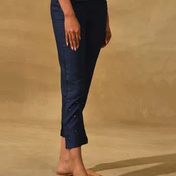 folk song W The Folksong Collection - Blue Slim Fit Trousers image 5
