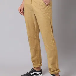 Cantabil Men Khaki Chinos Cotton Trousers image 5