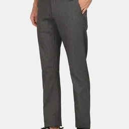 Blackberrys Men Grey Checked Slim Fit Trouser image 4