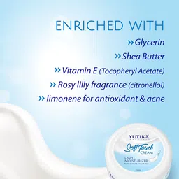 YUTIKA Naturals Soft Touch Light Moisturizer Cream with Vitamin E & Shea Butter - 500 g image 4