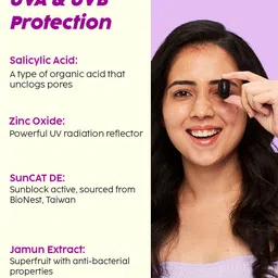 plix the plant fix PLIX THE PLANT Set Of FIX Jamun Matte Sunscreen & Moisturiser - 300g image 5