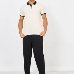 Styli Black Men Stretch Twill Balloon Fit Chino Pants image 4