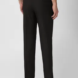 Van Heusen Men Black Checked Trousers image 5