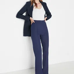 Trendyol Women Solid Regular Fit Bootcut Trousers image 4