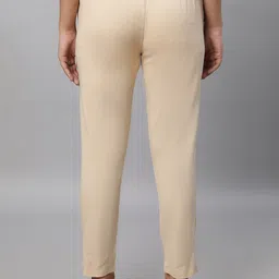 AURELIA Women Slim Fit Pure Cotton Cigarette Trousers image 3