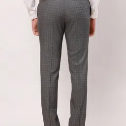Raymond Men Checked Slim-Fit Formal Trousers image 3