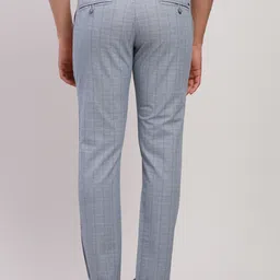 Parx Men Checked Tapered Fit Mid-Rise Trousers image 2