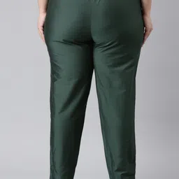 Go Colors Women Plus Size Tailored Tapered Fit Cigarette Trousers image 4
