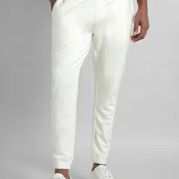 SIMON CARTER LONDON Men Smart Slim Fit Mid-Rise Cotton Jogger Trousers image 2