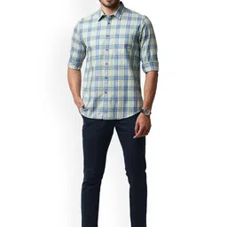 Basics Men Slim Fit Mid Rise Cotton Trousers image 3