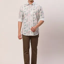 Raymond Men Self Design Slim-Fit Trouser image 4