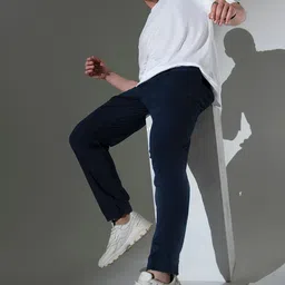 Hubberholme Men Smart Slim Fit Chinos Trousers-image-73