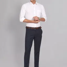 AD By Arvind Men Slim Fit Mid-Rise Formal Trousers image 3