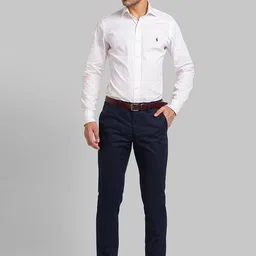 Park Avenue Men Blue Slim Fit Formal Trouser image 3