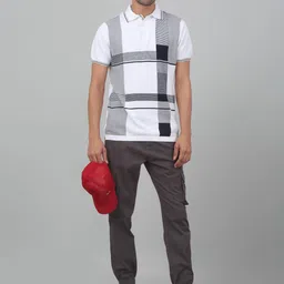 Cantabil Men Regular Fit Mid-Rise Cotton Stretchable Cargos Trousers image 2