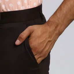 Parx Men Tapered Fit Low-Rise Trousers image 4