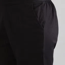 AURELIA Women Regular Fit Mid-Rise Cropped Casual Trousers image 5