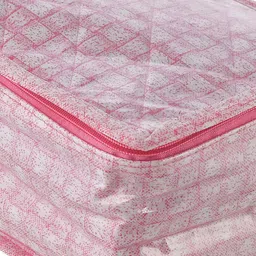 Kuber Industries Set Of 2 Pink & White Printed Jewellery Organisers image 2