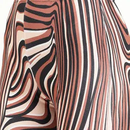 BAESD Women Abstract Printed Slim Fit Wrinkle Free Bootcut Trousers image 5