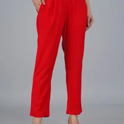 Mishree Collection Women Embroidered Regular Kurta with Trousers image 5