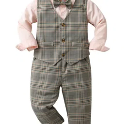 StyleCast Boys Grey & Pink Checked 3 Piece Suit-picture-15