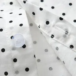 StyleCast Boys White & Brown Polka Dot Printed 3 Piece Suit image 3