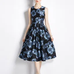 JC Collection Floral Print Fit & Flare Midi Dress-picture-32