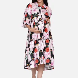 The Kaftan Company Floral Maternity Midi Dress-picture-17