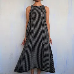 Chidiyaa Women Black Printed Maxi Dress-picture-10