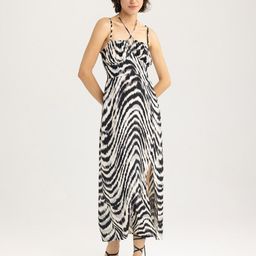DeFacto Animal Printed Shoulder Straps Maxi Dress-picture-29