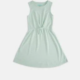 Pantaloons Junior Green & pale aqua A-Line Dress-picture-11