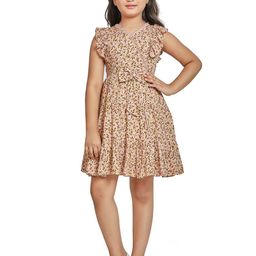 Peppermint Peach-Coloured Floral Satin Dress-picture-18