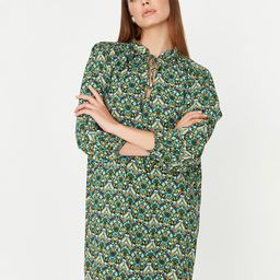 Trendyol Green Printed Tie-Up Neck A-Line Mini Dress-picture-33