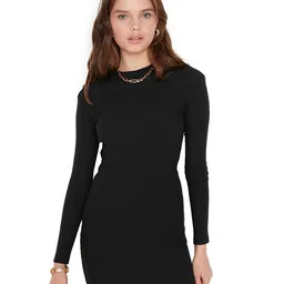 Trendyol Black Bodycon Dress-image-29