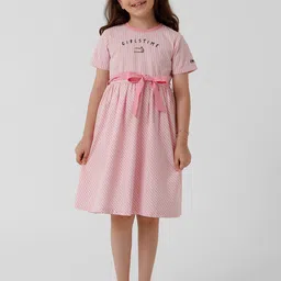 KATE & OSCAR Girls Checked Fit & Flare Dress With Belt-picture-35