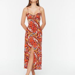 Trendyol Women Red & Orange Shoulder Strap Swimwear-picture-12