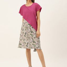 DODO & MOA Floral Printed A-Line Dress-picture-2