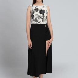 DODO & MOA Round Neck Floral Printed Maxi Dress-picture-12