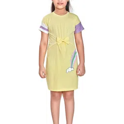 Peppermint Girls Bow Detail T-shirt Dress-picture-10
