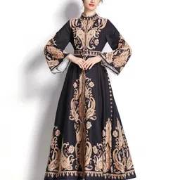 JC Collection Ethnic Motifs Maxi Dress-image-81