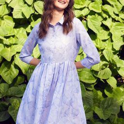 STREET 9 Floral Printed Cuffed Seeves Linen Fit & Flare Mini Dress-picture-22