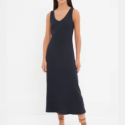 Trendyol Ribbed A-Line Midi Dress-picture-4