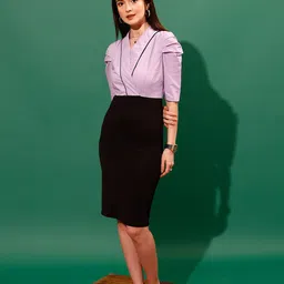 STREET 9 Puff Sleeves Sheath Dress-image-9