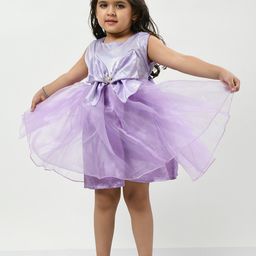 Bella Moda Infant Girls Polka Dots Bow Detail Fit & Flare Dress-picture-43