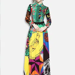 JC Collection Multicoloured Printed Fit & Flared Dress-picture-14
