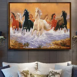The Art House Brown & White Seven Horses Framed Wall Art-image-32
