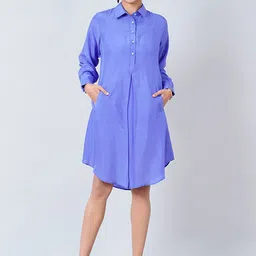 First Resort by Ramola Bachchan Women Purple Shirt Dress-picture-41