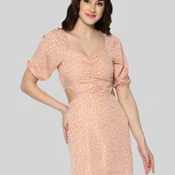 PRETTY LOVING THING Floral Printed Puff Sleeve Sheath Dress-image-11