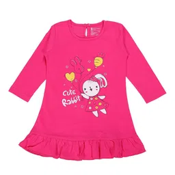 Bodycare Girls Printed A-Line Cotton Dress-image-18