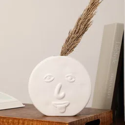 Bonhomie White Face Textured Ceramic Vases-image-75